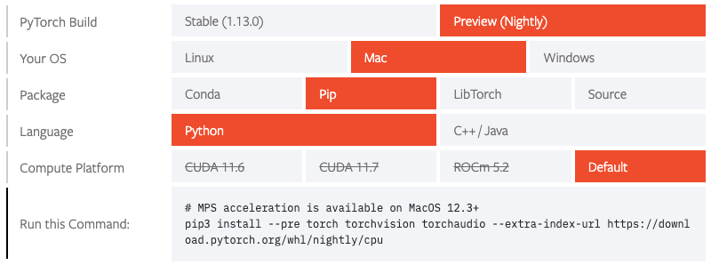 Setting up PyTorch on Mac M1 GPUs (Apple Metal / MPS)